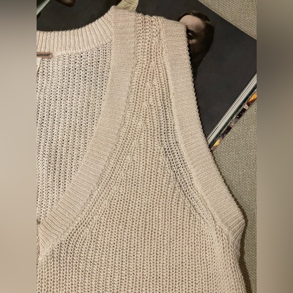 Free People Honey Drip Chunky Knit Vest In Cream Size S - Picture 6 of 12